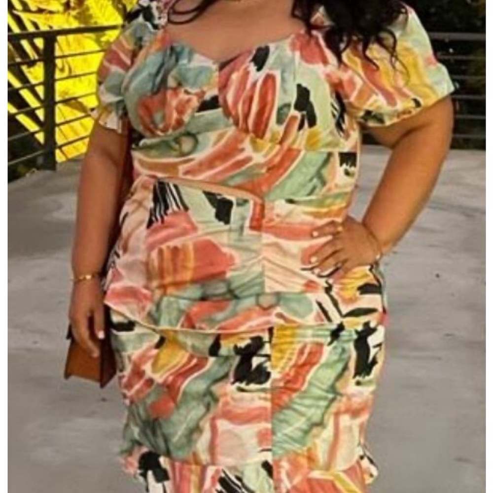 Traje corto multicolor